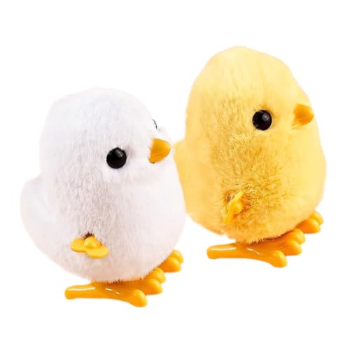 HANABASS 2 Stück Aufziehbares Plüschtier Kinderspiele Gastgeschenke Für Desktop-Ornament Flanell von HANABASS