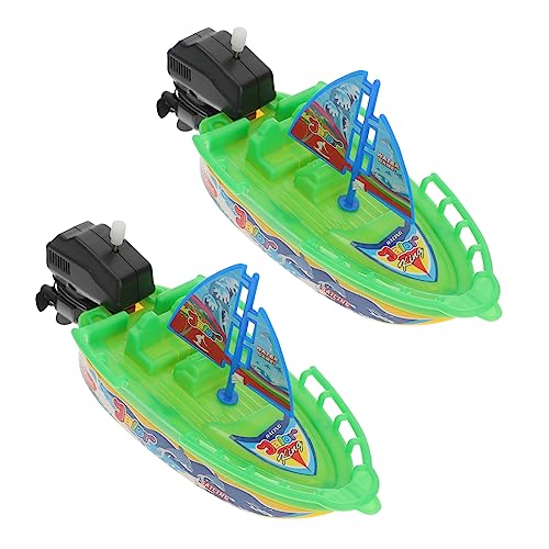 HANABASS 2 Stück Aufziehspielzeug für kinderboot Boot wasserbahn Toy kauspielzeug Bath Toy Aufziehspielzeug in Bootsform Badespielzeug für Yellow von HANABASS