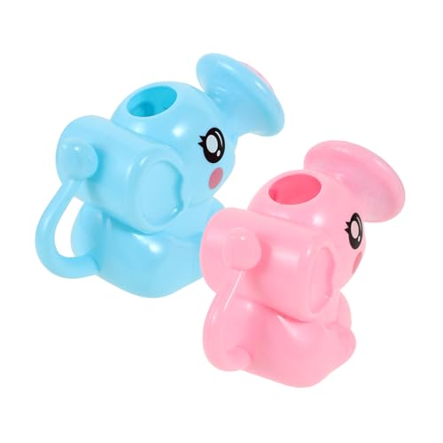 HANABASS 2 Stück Badespielzeug für Kleinkinder Cartoon Elefant Gießkanne für Spaß Beim Baden Sicher und Leicht für Kleinkinder für Badewanne und Dusche von HANABASS