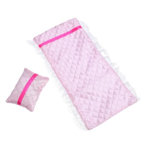 HANABASS 2 Stück Blatt Puppenhauskissen und Betten Miniatur-Puppenhauszubehör realistisches Schlafzimmerzubehör Miniatur-Puppenstubenmöbel Puppenhausbauzubehör Stoff Rosa von HANABASS