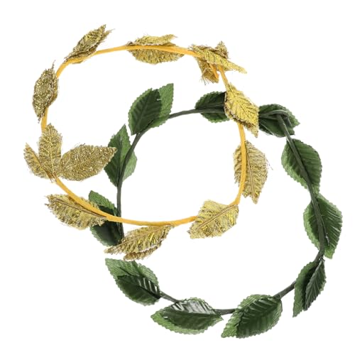 HANABASS 2 Stück Blattkrone Haarschmuck für Frauen Römisches Griechisches Kopfband mit Blattdesign für Hochzeiten Cosplay Partys und Besondere Anlässe von HANABASS