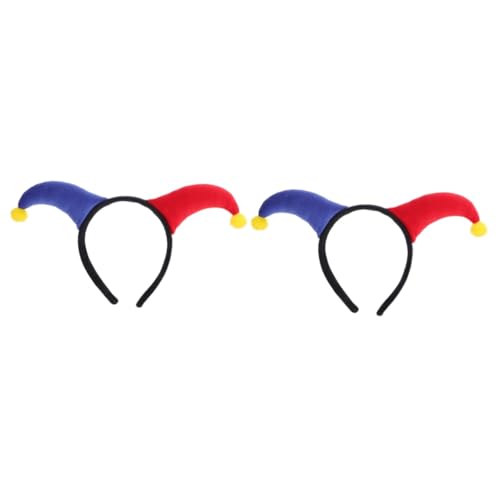 HANABASS 2 Stück Clown Haarreif Cosplay Karneval Kostüm Haarband Lustiges Bühnenaccessoire Leichtes Langlebiges Stirnband für Festival Party und Verkleidung von HANABASS
