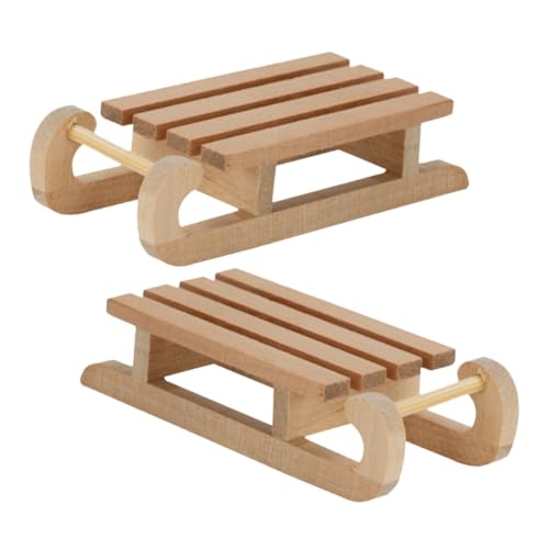 HANABASS 2 Stück DIY Holzmodell für Puppenhaus Deko Handbemalbar Detailreiche Mini Szene Zubehör für Festliche Hausdekoration und Kreative Bastelprojekte von HANABASS