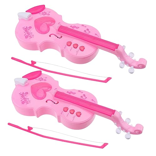 HANABASS 2 Stück Geigenspielzeug Für Violine Musikspielzeug Musik-erleuchtungs- Pädagogisches Geige Kindergeige Musikspielzeug Plastik von HANABASS
