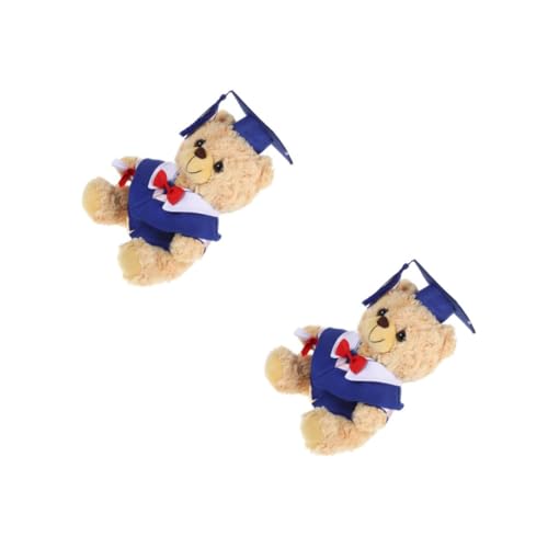HANABASS 2 Stück Graduationsbär Plüsch Kuscheltier mit Doktorhut und Robe Symbol für Abschlussfreude Weicher Plüschbär als und Deko für Schüler und Studenten Hellbraun Blaues Design zum HANABASS 2 Stück Graduationsbär Plüsch Kuscheltier mit Doktorhut und Robe Symbol für Abschlussfreude Weicher Plüschbär als und Deko für Schüler und Studenten Hellbraun Blaues Design zum von HANABASS