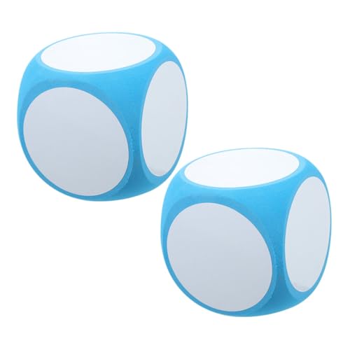 HANABASS 2 Stück Große Weiße Schaumstoffwürfel mit Trocken Abwischbarer Oberfläche Wiederverwendbare Beschreibbare Würfel für Kindergarten Vorschule und Klassenzimmer Kreative und von HANABASS