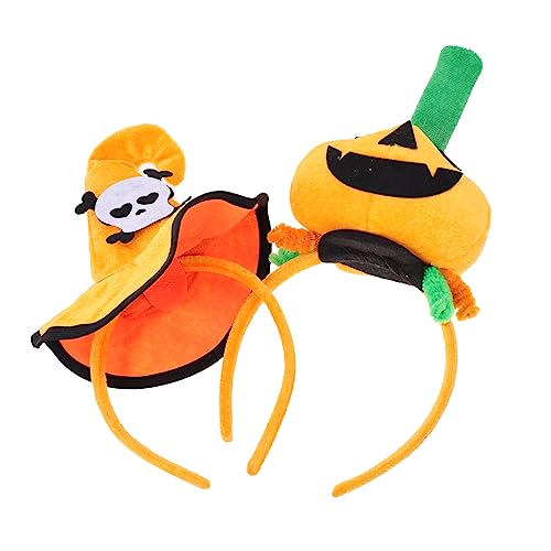 HANABASS 2 Stück Halloween Kürbis Hut Stirnbänder Dekorative Party Haarschmuck Orange Headdresses für Halloween Feiern Kreative Kostüm Accessoires für Besten Auftritte HANABASS 2 Stück Halloween Kürbis Hut Stirnbänder Dekorative Party Haarschmuck Orange Headdresses für Halloween Feiern Kreative Kostüm Accessoires für Besten Auftritte von HANABASS