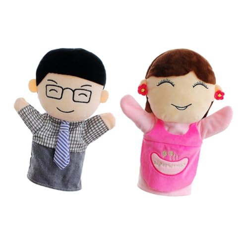 HANABASS 2 Stück Handpuppen Marionette Ausgestopft Familie Plüsch Kinderspielzeug Rollenspielpuppen Für Handpuppe Stoff HANABASS 2 Stück Handpuppen Marionette Ausgestopft Familie Plüsch Kinderspielzeug Rollenspielpuppen Für Handpuppe Stoff von HANABASS