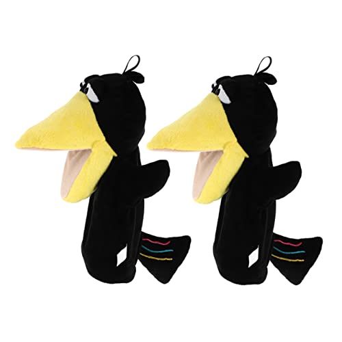 HANABASS 2 Stück Handpuppen Weiche Leichte Krähen Handpuppen aus Hochwertigem Flexiblem Material Interaktives Erzählspielzeug für Pädagogisch Fördert Fantasie und Spielerisches Lernen von HANABASS