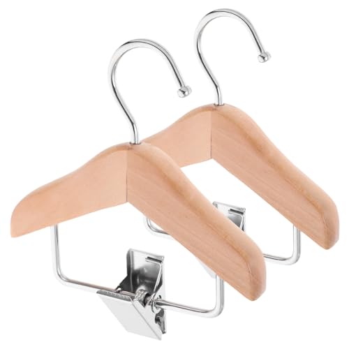 HANABASS 2 Stück Holzkleiderbügel Puppenkleiderbügel für Puppenzubehör Kompakt Leicht Praktisch für Puppenschrank und Puppenhaus Dekoration HANABASS 2 Stück Holzkleiderbügel Puppenkleiderbügel für Puppenzubehör Kompakt Leicht Praktisch für Puppenschrank und Puppenhaus Dekoration von HANABASS