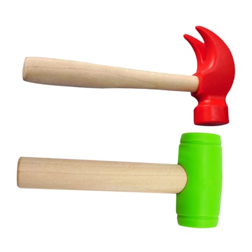 HANABASS 2 Stück Holzspielzeug Hammer Simulation Klauenhammer und Gummihammer für Fantasievolles Spiel und Wartungswerkzeuge für Kleinkinder für Lernspiele HANABASS 2 Stück Holzspielzeug Hammer Simulation Klauenhammer und Gummihammer für Fantasievolles Spiel und Wartungswerkzeuge für Kleinkinder für Lernspiele von HANABASS
