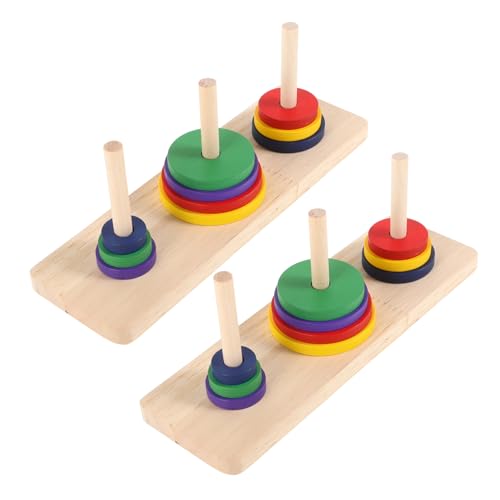 HANABASS 2 Stück Holzspielzeug Turm von Hanoi Intellektuelles Brettspiel für Erwachsene Kreatives Denkspiel für DIY Partys Sicheres Material Fördert Kreativität und Intelligenz HANABASS 2 Stück Holzspielzeug Turm von Hanoi Intellektuelles Brettspiel für Erwachsene Kreatives Denkspiel für DIY Partys Sicheres Material Fördert Kreativität und Intelligenz von HANABASS
