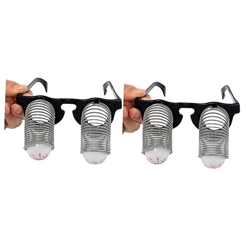 HANABASS 2 Stück Horror Springbrille mit Hängenden Augen für Erwachsene und Lustige Partybrille Halloween Kostümaccessoire mit Drehbaren Augäpfeln Gruseliges für Fasching und Karneval HANABASS 2 Stück Horror Springbrille mit Hängenden Augen für Erwachsene und Lustige Partybrille Halloween Kostümaccessoire mit Drehbaren Augäpfeln Gruseliges für Fasching und Karneval von HANABASS