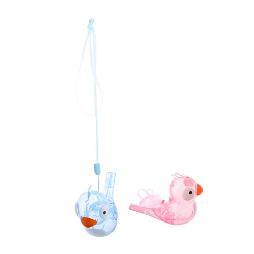 HANABASS 2 Stück Kinderpfeife Outdoor Musik musikalisches Spielzeugpfeife für Cartoon-Vogelpfeifen pfeifen Plastik von HANABASS
