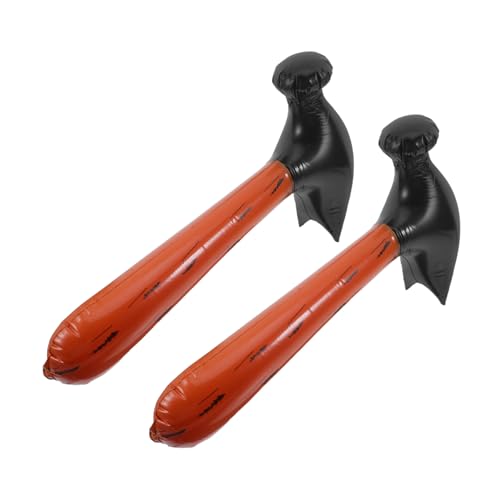 HANABASS 2 Stück Kindertheater -Requisiten Party-Requisiten Für Kinderhämmer Hammerstütze Urlaubsparty -Requisiten Aufblasbare Hammerspielzeuge Aufblasbares Light Brown PVC von HANABASS