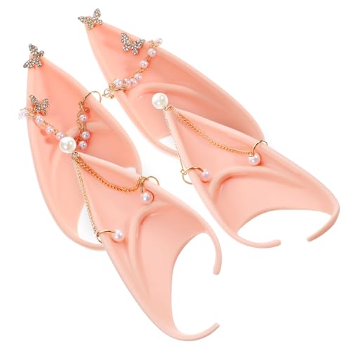 HANABASS 2 Stück Leichte Hautfreundliche Feenohrringe mit Perlenkette Weiche Cosplay Ohren für Halloween Karneval Party und Fotoshootings Komfortabel Schmerzfrei Geschenk HANABASS 2 Stück Leichte Hautfreundliche Feenohrringe mit Perlenkette Weiche Cosplay Ohren für Halloween Karneval Party und Fotoshootings Komfortabel Schmerzfrei Geschenk von HANABASS