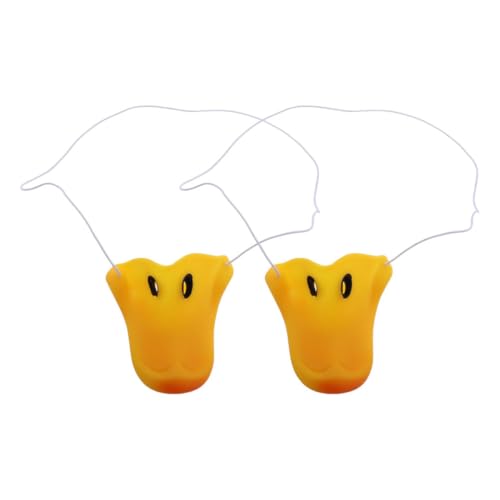 HANABASS 2 Stück Lustige Entennase Halloween-Cosplay-zubehör Erwachsene Entenkostüm Nette Entenmaske Party-kostümmaske Entenkostümzubehör Kostüm Tiermaske Emulsion Yellow von HANABASS