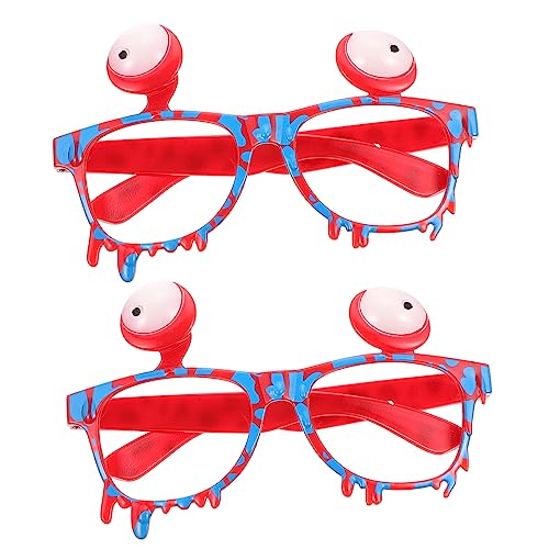 HANABASS 2 Stück Lustige Halloween Partybrille Kreative Blutige Augenball Brille Für Erwachsene Karneval Maskerade Fasching Spaß Accessoire HANABASS 2 Stück Lustige Halloween Partybrille Kreative Blutige Augenball Brille Für Erwachsene Karneval Maskerade Fasching Spaß Accessoire von HANABASS