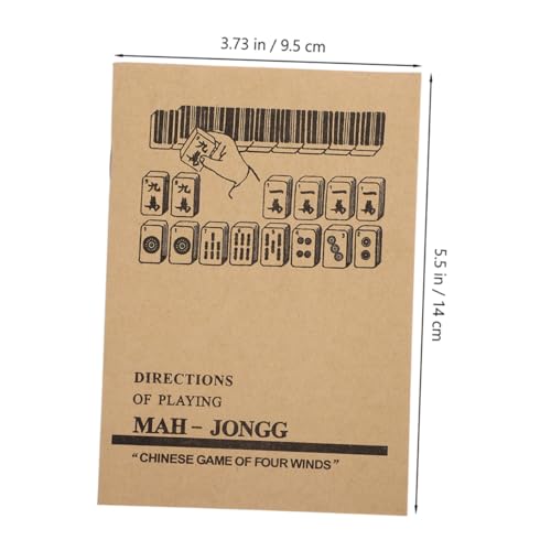 HANABASS 2 Stück Mahjong Lernanleitung Teiliges Umfassendes Regelwerk und Strategien Professionelles Mahjong Handbuch mit Klarer Druckqualität für Anfänger und Gruppen Englisches Tutorial von HANABASS