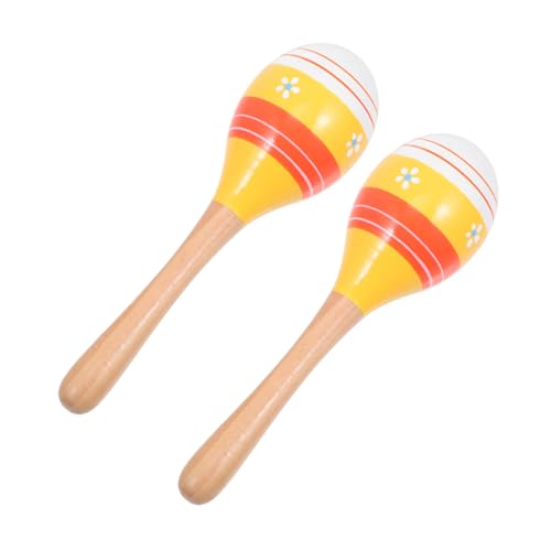 HANABASS 2 Stück Maracas Musikinstrumente Musikinstrumente Kinderspielzeug Musikspielzeug Musikspielzeug Kleinkind Musikinstrumente Musikinstrumente Gelb Holz HANABASS 2 Stück Maracas Musikinstrumente Musikinstrumente Kinderspielzeug Musikspielzeug Musikspielzeug Kleinkind Musikinstrumente Musikinstrumente Gelb Holz von HANABASS