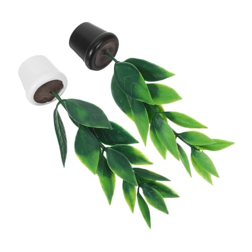 HANABASS 2 Stück Maßstab Kunststoff Bonsai Pflanzen Figurine für Puppenhaus Mikrolandschaft Garten Zubehör HANABASS 2 Stück Maßstab Kunststoff Bonsai Pflanzen Figurine für Puppenhaus Mikrolandschaft Garten Zubehör von HANABASS