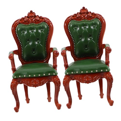 HANABASS 2 Stück Maßstab Vintage Holzarmstuhl Retro Wohnzimmer Möbel Filigrane Details für Sammler und Puppenhaus Dekoration HANABASS 2 Stück Maßstab Vintage Holzarmstuhl Retro Wohnzimmer Möbel Filigrane Details für Sammler und Puppenhaus Dekoration von HANABASS