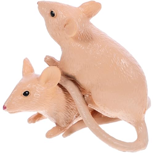 HANABASS 2 Stück Mausmodellspielzeug Gefälschte Mäuse Ratte Party-streich-Requisite Party Parodie Tricks Streiche Prop Beige Plastik HANABASS 2 Stück Mausmodellspielzeug Gefälschte Mäuse Ratte Party-streich-Requisite Party Parodie Tricks Streiche Prop Beige Plastik von HANABASS