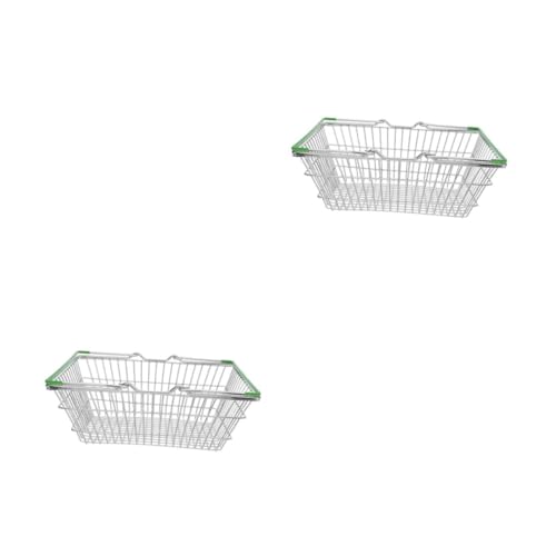 HANABASS 2 Stück Mini Einkaufskorb aus Robustem Kindgerechte mit Griff für Realistische Rollenspiele Fördert Soziale Fähigkeiten und Sortierkompetenz für Kinderzimmer und Outdoor Spielspaß von HANABASS