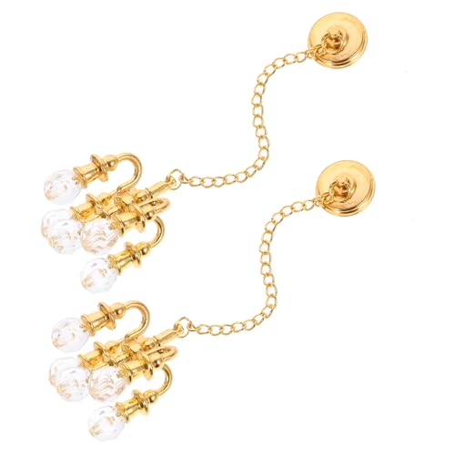 HANABASS 2 Stück Mini-Kristallleuchter Kronleuchter LED schmücken klein winzig Möblierung kristall anhänger kristallanhänger deko Hauszubehör Puppenhaus Miniaturen Zubehör Legierung Golden HANABASS 2 Stück Mini-Kristallleuchter Kronleuchter LED schmücken klein winzig Möblierung kristall anhänger kristallanhänger deko Hauszubehör Puppenhaus Miniaturen Zubehör Legierung Golden von HANABASS