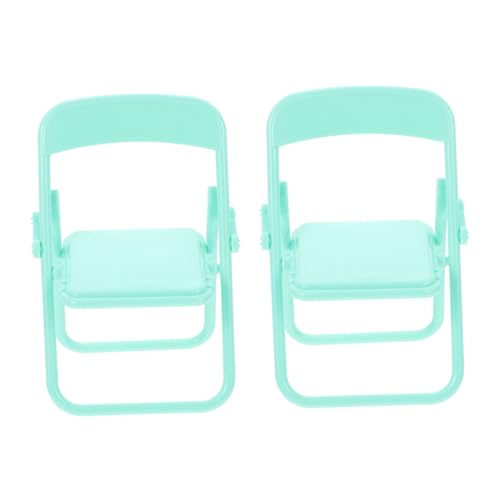 HANABASS 2 Stück Mini Model Chair Kleiner Stuhl für Mini-Stuhl Ornament Miniatur Mini-Hausstuhlmodell Puppenhaus Mini-Tischstuhl Plastik Light Green HANABASS 2 Stück Mini Model Chair Kleiner Stuhl für Mini-Stuhl Ornament Miniatur Mini-Hausstuhlmodell Puppenhaus Mini-Tischstuhl Plastik Light Green von HANABASS