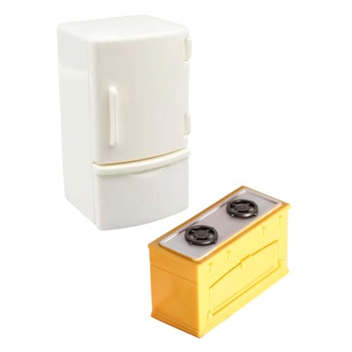 HANABASS 2 Stück Mini-Möbelmodell Szene Puppe Mini-Küchenmodell Miniaturhauszubehör Mini-Kochfeld-Requisite Mini - Mini-Hausbedarf Miniatur-Möbelrequisite Miniaturdekor Mini Herd PVC von HANABASS