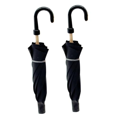 HANABASS 2 Stück Mini-Regenschirmmodell Requisiten zum Aufhängen von Regenschirmen Miniatur-Regenschirmfigur Puppenhausmöbelzubehör Miniatur-Puppenschirm Puppenzubehör Stoff Schwarz HANABASS 2 Stück Mini-Regenschirmmodell Requisiten zum Aufhängen von Regenschirmen Miniatur-Regenschirmfigur Puppenhausmöbelzubehör Miniatur-Puppenschirm Puppenzubehör Stoff Schwarz von HANABASS