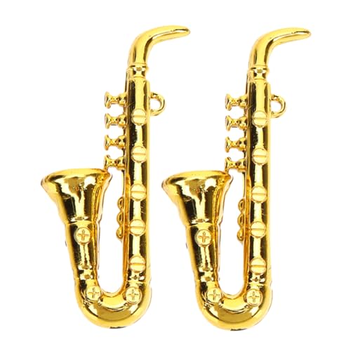 HANABASS 2 Stück Mini-Saxophon Klein Retro Puppe Mini-Musikinstrument-Dekoration Mini -saxophonspielzeug Miniatur -musikinstrumente Miniaturen Realistisch Mini-Instrumente Plastik Golden HANABASS 2 Stück Mini-Saxophon Klein Retro Puppe Mini-Musikinstrument-Dekoration Mini -saxophonspielzeug Miniatur -musikinstrumente Miniaturen Realistisch Mini-Instrumente Plastik Golden von HANABASS