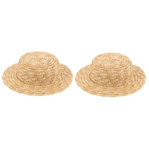 HANABASS 2 Stück Mini Strohhut für Puppen Innendurchmesser Handgefertigter Runder Gewebter Puppenhut Dekoratives Accessoire für DIY Bastelprojekte Puppenhaus und Foto Requisiten HANABASS 2 Stück Mini Strohhut für Puppen Innendurchmesser Handgefertigter Runder Gewebter Puppenhut Dekoratives Accessoire für DIY Bastelprojekte Puppenhaus und Foto Requisiten von HANABASS