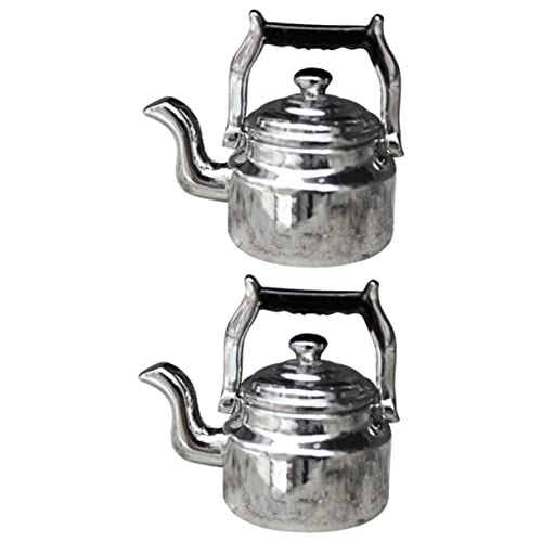 HANABASS 2 Stück Mini Wasserkocher Miniatur -teekessel Puppenhaus-küche Miniaturartikel Puppenhausartikel Wasserkocher Puppenhaus Small Tea Kettle Mini-Topf Silber Legierung HANABASS 2 Stück Mini Wasserkocher Miniatur -teekessel Puppenhaus-küche Miniaturartikel Puppenhausartikel Wasserkocher Puppenhaus Small Tea Kettle Mini-Topf Silber Legierung von HANABASS