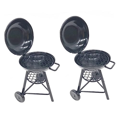 HANABASS 2 Stück Mini -ofenmodell Mini-Grills Mini-puppenhausgrill Mini-Grill-Modell Puppenhausofen Eisen Schwarz HANABASS 2 Stück Mini -ofenmodell Mini-Grills Mini-puppenhausgrill Mini-Grill-Modell Puppenhausofen Eisen Schwarz von HANABASS