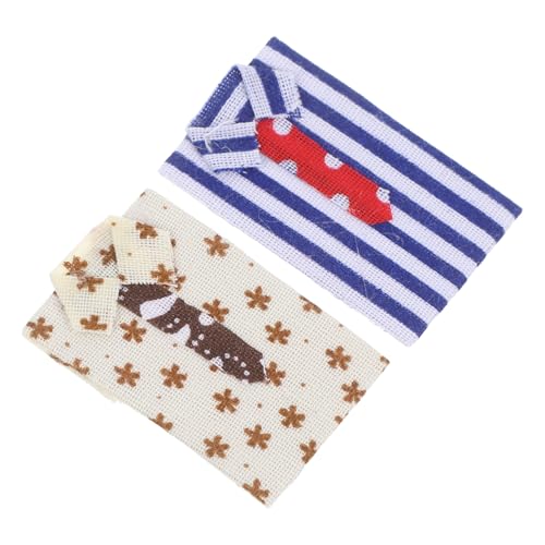 HANABASS 2 Stück Miniatur Hemd für Puppenhaus Deko Realistische Kleine Herrenhemden in Aprikose und Dunkelblau Kompatibel mit Bjd Figuren für Diorama und Rollenspiele HANABASS 2 Stück Miniatur Hemd für Puppenhaus Deko Realistische Kleine Herrenhemden in Aprikose und Dunkelblau Kompatibel mit Bjd Figuren für Diorama und Rollenspiele von HANABASS