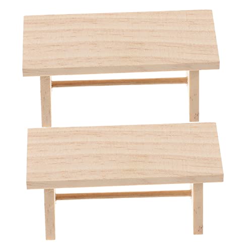 HANABASS 2 Stück Miniatur Holz Teetisch Modell Naturbelassenes Puppenhaus Möbelstück Handgefertigt Dekorativ für Miniaturhäuser Puppenmöbel und Outdoor Camping Szenen HANABASS 2 Stück Miniatur Holz Teetisch Modell Naturbelassenes Puppenhaus Möbelstück Handgefertigt Dekorativ für Miniaturhäuser Puppenmöbel und Outdoor Camping Szenen von HANABASS
