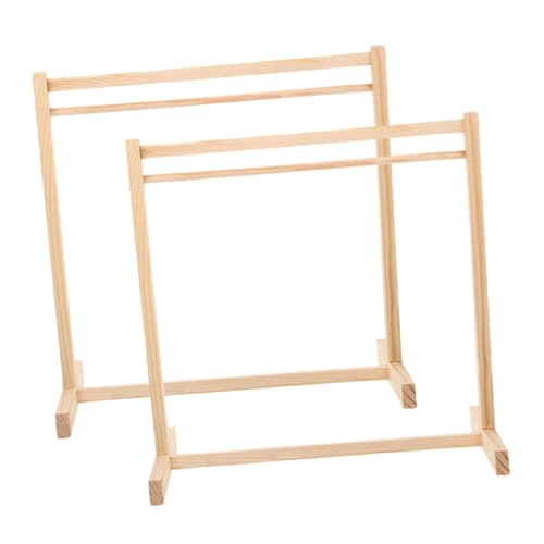 HANABASS 2 Stück Miniatur Puppenkleiderständer aus Holz Teiliges Stabiler Kleiderbügel für Puppen Einfacher Aufbau zum Organisieren und Sortieren von Puppenkleidung Kindgerechtes Design HANABASS 2 Stück Miniatur Puppenkleiderständer aus Holz Teiliges Stabiler Kleiderbügel für Puppen Einfacher Aufbau zum Organisieren und Sortieren von Puppenkleidung Kindgerechtes Design von HANABASS