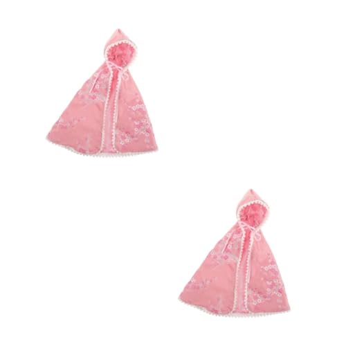 HANABASS 2 Stück Miniatur Puppenumhang Mittelalterlicher Stil Prinzessin Puppenkleidung Vintage Cape für Modepuppe Zubehör Rosa HANABASS 2 Stück Miniatur Puppenumhang Mittelalterlicher Stil Prinzessin Puppenkleidung Vintage Cape für Modepuppe Zubehör Rosa von HANABASS