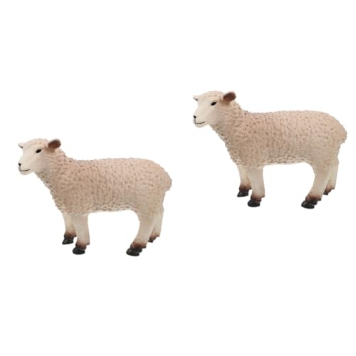 HANABASS 2 Stück Miniatur Ziegenfigur aus Stabilem Material Naturgetreu Gestaltetes Bauernhof Tiermodell für Mikro Landschaften Indoor Dekoration DIY Projekte und Schreibtisch Verschönerung von HANABASS