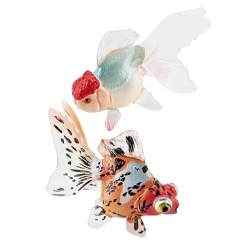 HANABASS 2 Stück -Modell Unterwasser Fische Kunsthandwerk Goldfische Modelle Aquarium schwimmende Ornamente deko Simulation Fischmodell Fischfiguren PVC von HANABASS