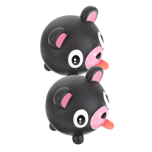 HANABASS 2 Stück Niedliche Tier Quetschspielzeuge mit Herausgestrecktem Element Stressabbauendes Druckspielzeug für Büro und Lustiges Dekoratives Antistress Weichem Material von HANABASS