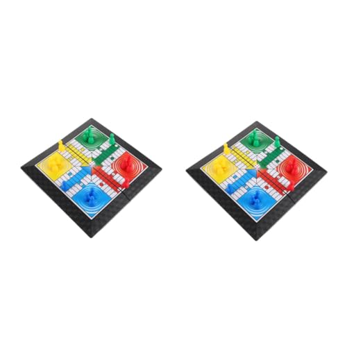 HANABASS 2 Stück Outdoor Fliegendes Schachspiel Spielset für Familie und Fördert Strategisches und Soziale Interaktion für Reisen Picknick und Freizeit im Freien von HANABASS