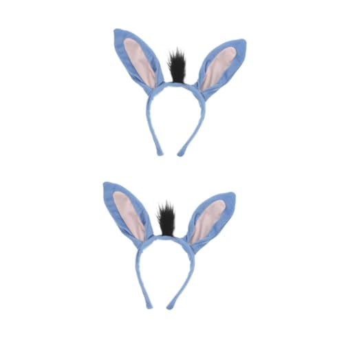 HANABASS 2 Stück Plüsch Stirnband mit Flauschigen Eselohren Elastisch und Bequem Langlebiges Tier Cosplay Haarreif für Erwachsene für Kostüm und Partyzubehör HANABASS 2 Stück Plüsch Stirnband mit Flauschigen Eselohren Elastisch und Bequem Langlebiges Tier Cosplay Haarreif für Erwachsene für Kostüm und Partyzubehör von HANABASS