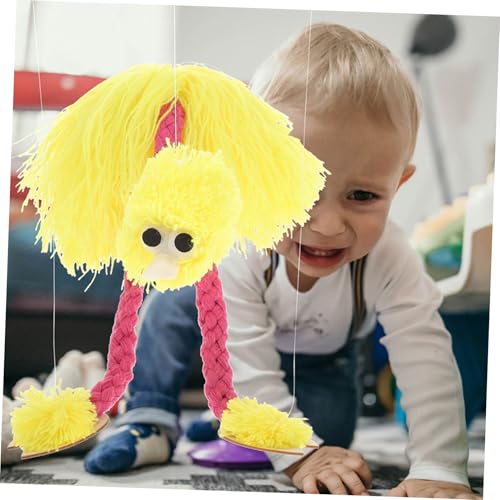 HANABASS 2 Stück Plüsch Strauß Marionetten Handpuppen mit Fäden Realistisches Tierdesign Fördert Feinmotorik und Kreativität Tragbar für Kinderspiele und Puppentheater von HANABASS