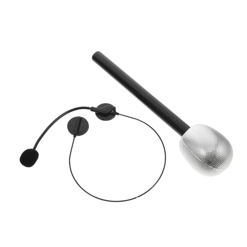 HANABASS 2 Stück Promi-Kleid Falsches Kopfmikrofon Sternenkostüm Mikrofon -Headset Sänger-Headset Spielmikrofon für gefälschte Mikrofonstütze Sängerkostüm für Plastik Silber HANABASS 2 Stück Promi-Kleid Falsches Kopfmikrofon Sternenkostüm Mikrofon -Headset Sänger-Headset Spielmikrofon für gefälschte Mikrofonstütze Sängerkostüm für Plastik Silber von HANABASS