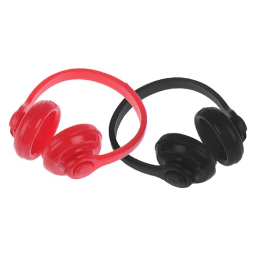 HANABASS 2 Stück Puppen-Headset-Modell Zubehör Mini Realistisch Winzig Kopfhörer-Modell Headset-Modell-verzierung von HANABASS