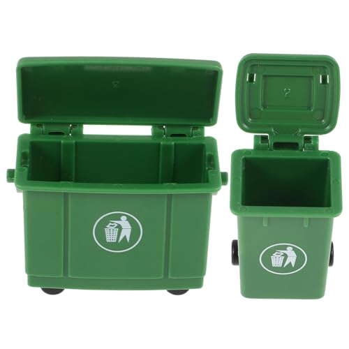 HANABASS 2 Stück Puppenhaus-Modell Müllbehälter Mini Müll Mülltonne Kleine Tonne Kleiner Eimer Puppenhaus-mülleimer Miniatur Puppenhaus Bausatz Mini-mülleimer Mit Deckel Grün Plastik HANABASS 2 Stück Puppenhaus-Modell Müllbehälter Mini Müll Mülltonne Kleine Tonne Kleiner Eimer Puppenhaus-mülleimer Miniatur Puppenhaus Bausatz Mini-mülleimer Mit Deckel Grün Plastik von HANABASS
