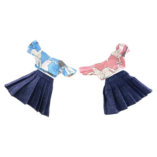 HANABASS 2 Stück Puppenkleidung Puppenhasenkostüm Kleidung Outfit Puppenrock Und Oberteil Puppenkostüm Zubehör Für 30cm Mädchen Puppen Zubehör von HANABASS